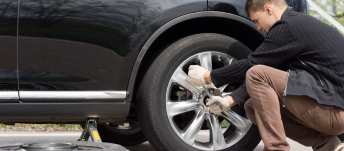 changing to spare tire